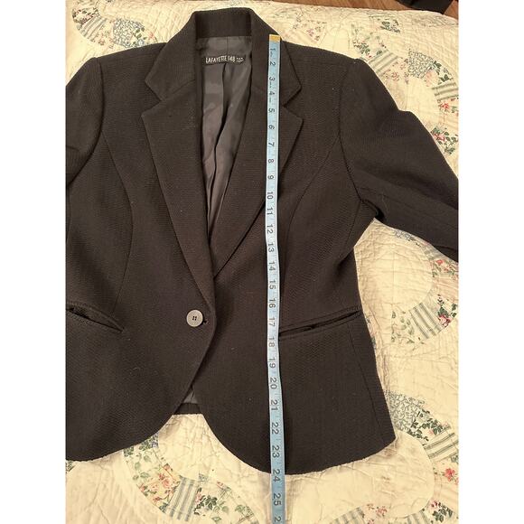 LAFAYETTE 148 BLACK WOOL SLIM CUT FITTED JACKET BLAZER - Picture 5 of 5